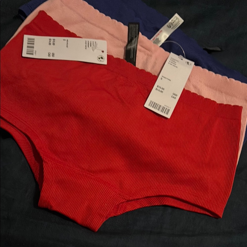 urban outfitters Women's Ribbed Briefs - Red, Pink, Blue